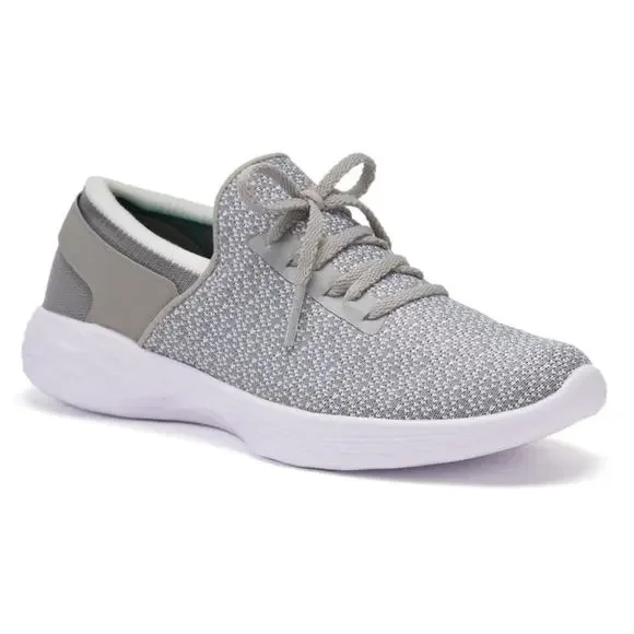 Skechers You Inspire Slip-On Walking Shoe Sneaker Womens 8.5 Gray Faux Lace Up - Picture 12 of 15